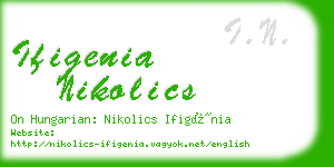 ifigenia nikolics business card
